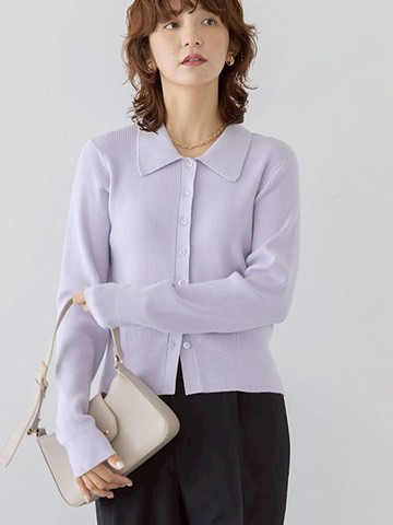 防靜電-氣質羅紋開襟針織長袖上衣(0H000597800) - AMERICAN HOLIC