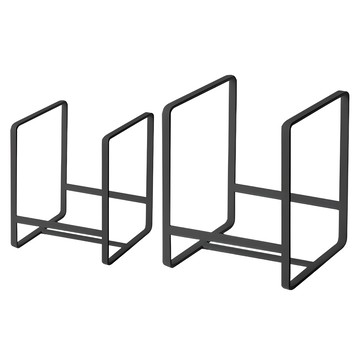 Homely Zakka 日式簡約工藝鐵製整理瀝水收納層架  黑色  1組  大(16 x 14 x 20cm) + 小(14 x 12 x 14cm)