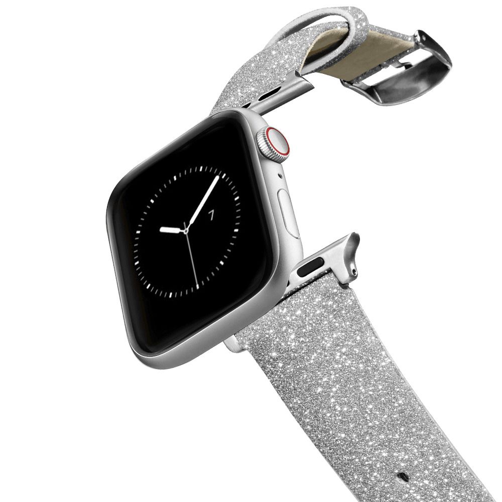 CASETiFY Apple Watch 42mm 44mm 45mm 49mm Silver Glitter Band