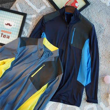 韓單男戶外速干長袖T恤 春夏薄款透氣排汗上衣 男大童快干防曬衣