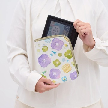 【印花樂】6吋電子書收納包(閱讀器保護套)/玻璃海棠17號/丁香紫