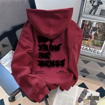 美式復古 字母 印花帽t 大學t 衛衣 oversize 大尺碼上衣 重磅 刷毛帽t 美式帽t 冬天上衣 情侶款帽t