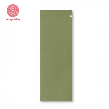 【Mukasa】天然橡膠瑜珈墊 5mm - 松葉綠/木質紋 - MUK-25103