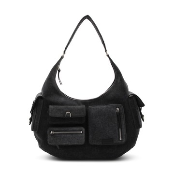 Blumarine - Black Denim Cargo Large Shoulder Bag