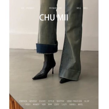 羊皮版~法式復古氣質短靴女尖頭細跟軟皮瘦瘦靴辣妹高跟彈力靴