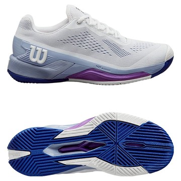Wilson 女款 RUSH PRO 4.0 網球鞋 WRS330690  22.5cm  白色/藍色/紫色