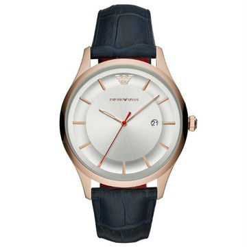 EMPORIO ARMANI 亞曼尼 AR11131 時尚流行簡約腕錶/銀面43mm｜樂天領券現折★全館特惠中★指定刷卡回饋10%