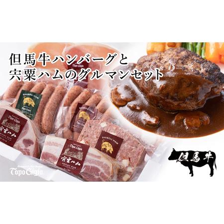 ふるさと納税 J27　但馬牛ハンバーグと宍粟ハムのグルマンセット 兵庫県宍粟市