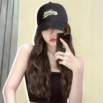 【巴黎精品】現貨+預購 女長假髮片整頂假髮帽子假髮輕量隱形增髮量接髮-一體式棒球帽長髮a1jk34