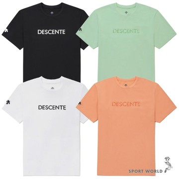 Descente 迪桑特 短袖上衣 男裝 女裝 微寬鬆 黑/綠/白/橘【運動世界】SR323UTS73-BLK0/GRN0/WHT0/CORL