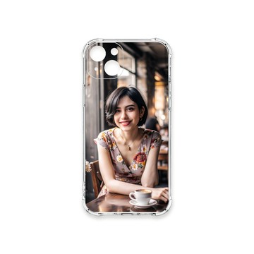 iPhone 15 Plus 殼 TRON IPhone 15 PLUS 咖啡廳的女孩 四角防摔殼 手機殼