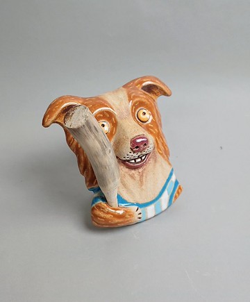 邊境牧羊擴香器02(手工陶製品)