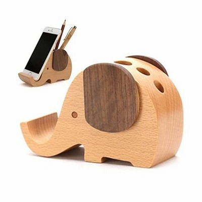 Asdays 木製 ペン立て ケータイ スタンド ペン おしゃれ 象 天然木 可愛い 鉛筆立て 卓上収納 三本 通販 Lineポイント最大get Lineショッピング