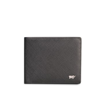 BRAUN BUFFEL 台灣總代理 尚恩-A 5卡透明窗皮夾-黑色/BF354-316-BK