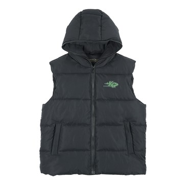 KANGOL 連帽背心 科技保暖背心 黑色 65551484 20 noY47