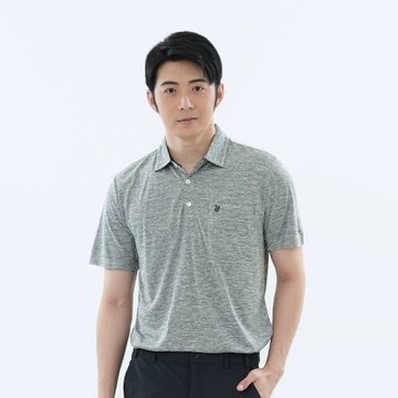 【遊遍天下】MIT台灣製男款雲彩透氣吸排抗UV速乾短袖POLO衫 GS1020 淺灰