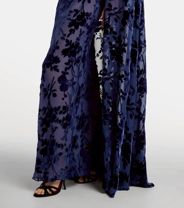 Rodarte Caped off-shoulder jacquard maxi dress