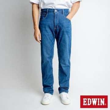EDWIN 男裝 COOL FLEX 涼感針織直筒褲-石洗綠