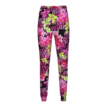 Versace - Black And Pink Stretch Leggings
