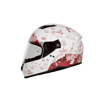 【SOL Helmets】SF-7全罩式安全帽 (探險者_白/紅) ｜ SOL安全帽官方商城｜輕量化｜排齒釦｜可拆內襯