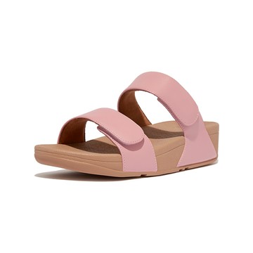 LULU經典皮革雙帶涼鞋-柔粉色