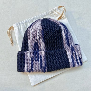 拼色保暖冷帽 手工編織 限量製作