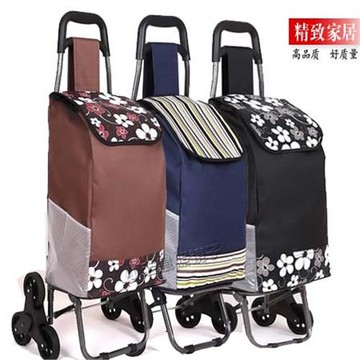 買菜車小拉車便攜拉車折疊小拖車家用超市購物老人拉桿車上樓推車