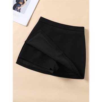 黑色西裝半身裙女2025秋季新款高腰爆款小個子開叉a字包臀短裙褲