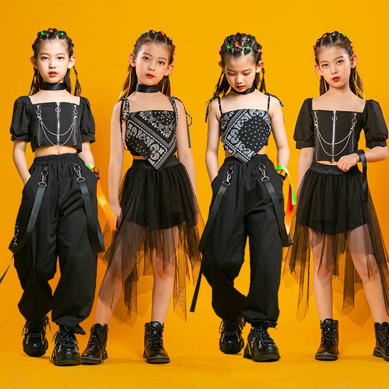 キッズ ダンス 衣装 ダンス衣装 子供 セットアップ ヒップホップ Hiphop 女の子 半袖 トップス へそ出し パンツ 黒 スカート ステージ衣装 練習着 応援団 体操服 通販 Lineポイント最大0 5 Get Lineショッピング