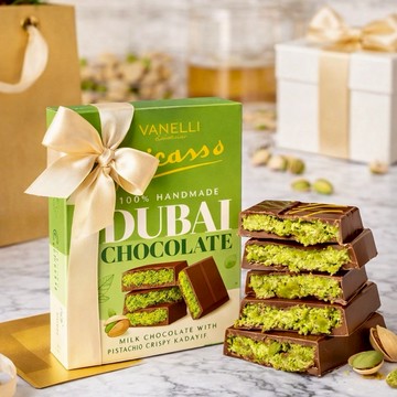 快速出貨｜情人節快樂 畢卡索 開心果風味杜拜巧克力100g《完美禮品本舖》