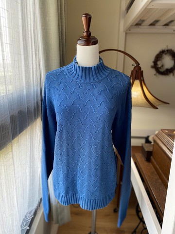 天藍針織古著毛衣