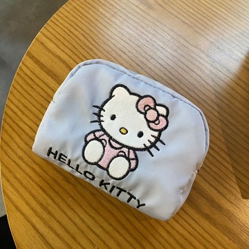 kitty化妝包 卡通凱蒂貓化妝包手拿收納包可愛精致小包包姨媽筆袋姨媽巾