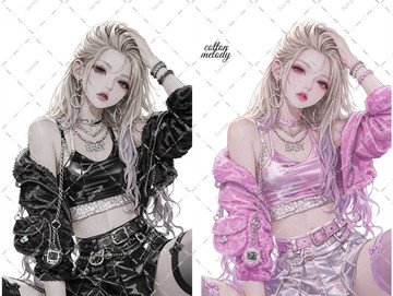 original sticker no.7847 人物貼紙 原創貼紙 人物貼紙 女孩貼紙 原創人物貼紙