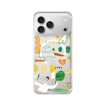 iPhone 17 Pro Max ClearX (MagSafe 兼容) 晶透白 - MacaronToe 馬卡龍腳趾 - 小畫家 Draw For Fun