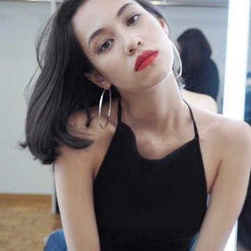 925純銀耳環女年新款潮圓圈耳圈氣質大圈圈耳釘耳飾