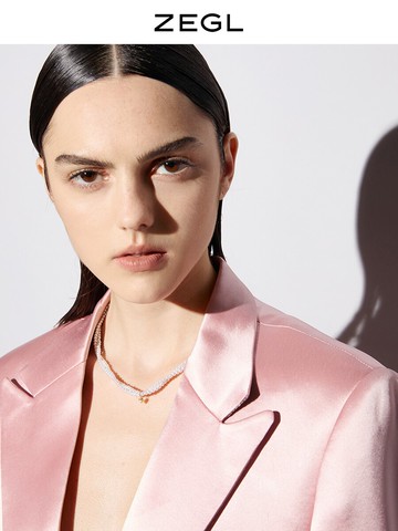 ZEGL雙層纏繞人造珍珠項鏈女高級感法式復古輕奢小眾氣質鎖骨頸鏈