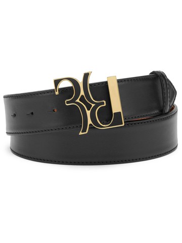 Billionaire - logo-buckle leather belt - men - Calf Leather - 125 - Black