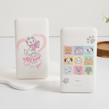 【TOYSELECT】Disney Cats And Dogs-優雅的瑪麗貓款雙線快充10000mAh行動電源