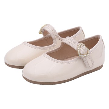 kiphant 女童閃亮基本款瑪麗珍鞋 U-03  淺褐色  200