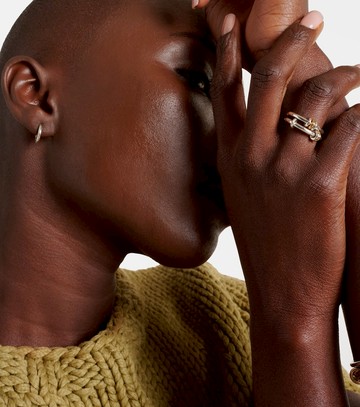 Spinelli Kilcollin Sirius Versa sterling silver and 18kt gold hoop earrings