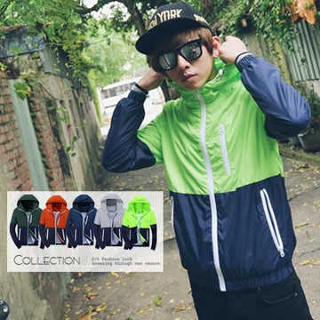 柒零年代【N9354J】運動潮流撞色拼接慢跑衣風衣外套(TJ-911)play