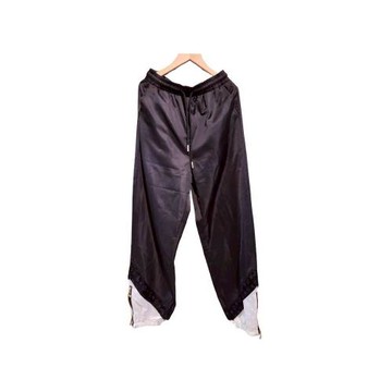 【二手精品 9.9成新】Louis Vuitton 黑白拼接風衣長褲(剪水洗標) 編號S59