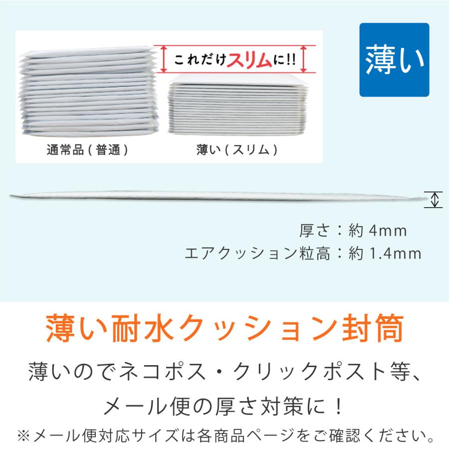 耐水ポリ 薄い クッション封筒 ネコポス 最大 B5 入 内寸287×223ｍｍ 表面粒痕跡あり 白（オフ白）400枚