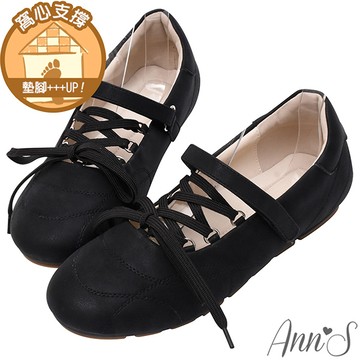 ✨NEW✨Ann’S走路像雲端-芭蕾蝴蝶結魔鬼氈超軟 瑪莉珍德訓鞋1.5cm-黑