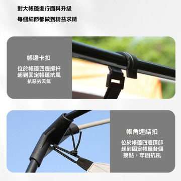OSLE 家庭戶外防潑水防曬過夜帳 附前廳天幕全套配件