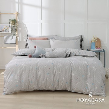 HOYACASA x 史努比聯名系列 抗菌精梳棉兩用被床包六件組｜微甜櫻夏｜(單人/雙人/加大/特大)