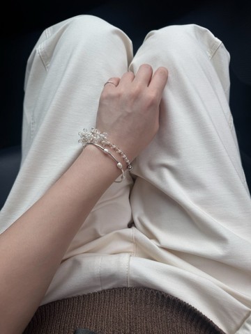 Pipe Pearl Bracelet (925 Silver)