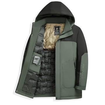 ONE牌同工廠 棉服男 防風外套 防水衝鋒衣 石墨烯禦寒保暖外套 中長棉服 登山棉服外套 石墨烯夾克外套 夾棉加厚外套