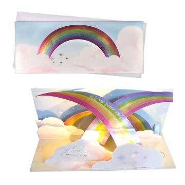 燈效立體卡-希望的彩虹【Up With Paper-卡片 生日/甜言/恭喜】