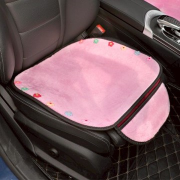 泫雅風女神汽車坐墊冬季短毛絨單片四季通用車載加熱座椅墊三件套